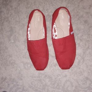 Toms Shoes Red Size 11